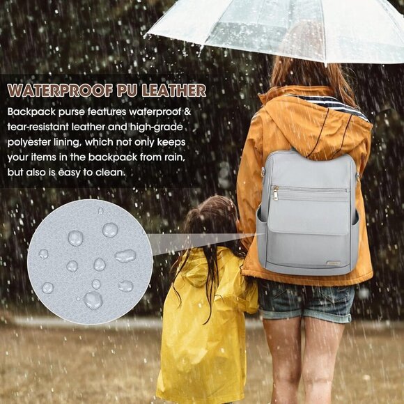 Women Leather Backpack Purse Mini Convertible Stylish Travel Organizer main image 5